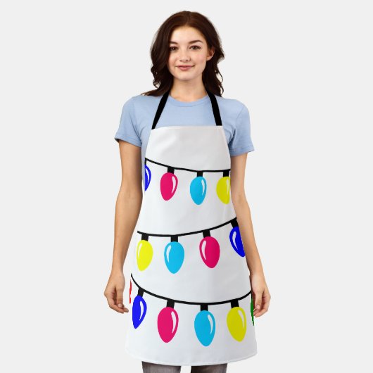 Weihnachtsbeleuchtung Schürze (Getragen)