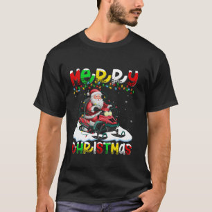 Weihnachtsbeleuchtung Snowmobiling Frohe Weihnacht T-Shirt