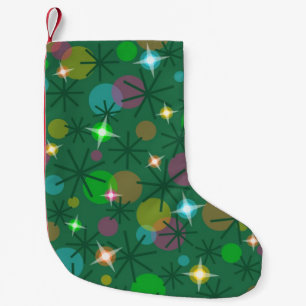 Weihnachtsbeleuchtung Strumpf auf einer Seite Kleiner Weihnachtsstrumpf