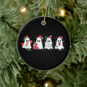 Weihnachtsbeleuchtung Süßer Geist Weihnachten Buh  Keramik Ornament