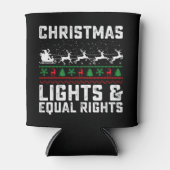 Weihnachtsbeleuchtung und Gleichberechtigung Femin Dosenkühler (Vorderseite)