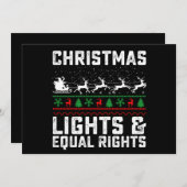 Weihnachtsbeleuchtung und Gleichberechtigung Femin Einladung (Vorne/Hinten)
