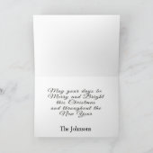 Weihnachtsbeleuchtung und Neujahrsgrüße Karte (Innenseite)