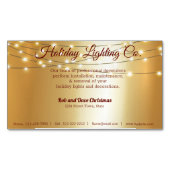 Weihnachtsbeleuchtung Unternehmen Hübsch Gold Magnetische Visitenkarte (Vorderseite)