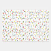 Weihnachtsbeleuchtung Urlaubsmuster Geschenkpapier Set (Vorderseite)