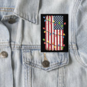 Weihnachtsbeleuchtung USA Flag Patriotic Veteran X Button (Insitu)