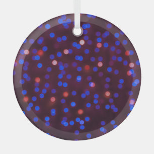 Weihnachtsbeleuchtung, verschwommener, festlicher ornament aus glas