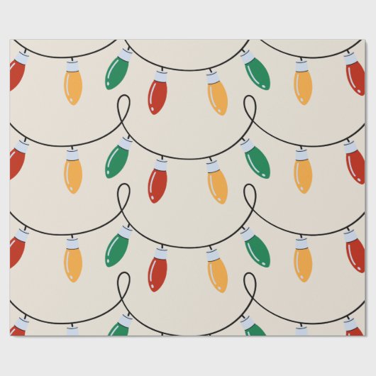 Weihnachtsbeleuchtung Vintag Geschenkpapier (Flach)