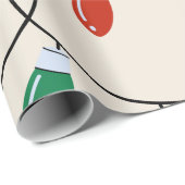 Weihnachtsbeleuchtung Vintag Geschenkpapier (Rolleneckpunkt)