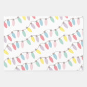 Weihnachtsbeleuchtung Weihnachten Wrapping Paper Geschenkpapier Set (Vorderseite)