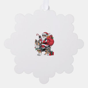 Weihnachtsbeleuchtung Weihnachtsfeiertag Hund Weih Ornament Karte