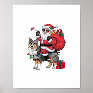 Weihnachtsbeleuchtung Weihnachtsfeiertag Hund Weih Poster