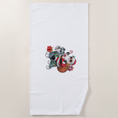 Weihnachtsbeleuchtung Weihnachtsfeiertag Miniatur Strandtuch (Vorderseite)