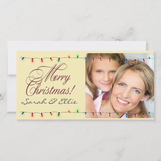 Weihnachtsbeleuchtung Weihnachtsfotografie Feiertagskarte (Vorderseite)