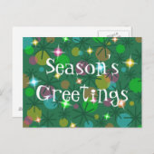 Weihnachtsbeleuchtung 'Weihnachtsgrüße' Postkarte (Vorne/Hinten)