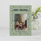 Weihnachtsbeleuchtung Weihnachtskarte Feiertagskarte (Stehend Vorderseite)