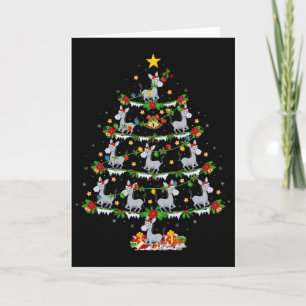 Weihnachtsbeleuchtung Weihnachtsmann Esel Weihnach Karte