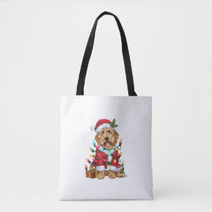 Weihnachtsbeleuchtung Weihnachtsmann-Labradoodle W Tasche