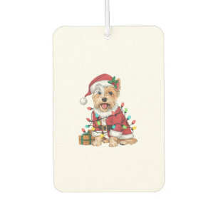 Weihnachtsbeleuchtung Weihnachtsmann Westie Hund W Autolufterfrischer