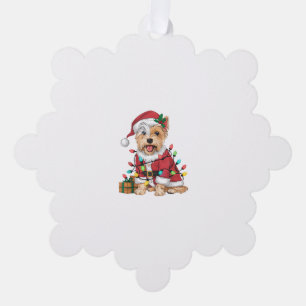 Weihnachtsbeleuchtung Weihnachtsmann Westie Hund W Ornament Karte