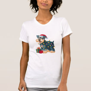 Weihnachtsbeleuchtung Weihnachtsriese Schnauzer Do T-Shirt