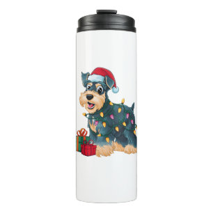 Weihnachtsbeleuchtung Weihnachtsriese Schnauzer Do Thermosbecher