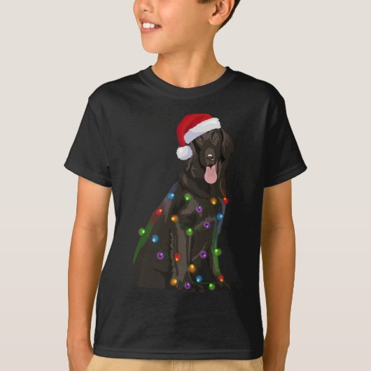 Weihnachtsbeleuchtung Xmas Hund Lo T-Shirt (Vorderseite)