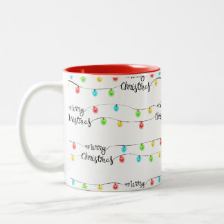 Weihnachtsbeleuchtung Zweifarbige Tasse
