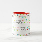 Weihnachtsbeleuchtung Zweifarbige Tasse (Mittel)