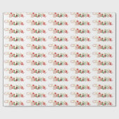WeihnachtsBELIEVE Niedlich Santa Typografie Geschenkpapier (Flach)