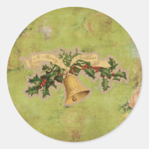 Weihnachtsbell-Aufkleber Runder Aufkleber