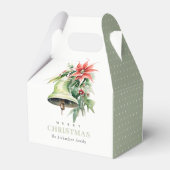 Weihnachtsbell Pine Poinsettia Foliage Wasserfarbe Geschenkschachtel (Rückseite)