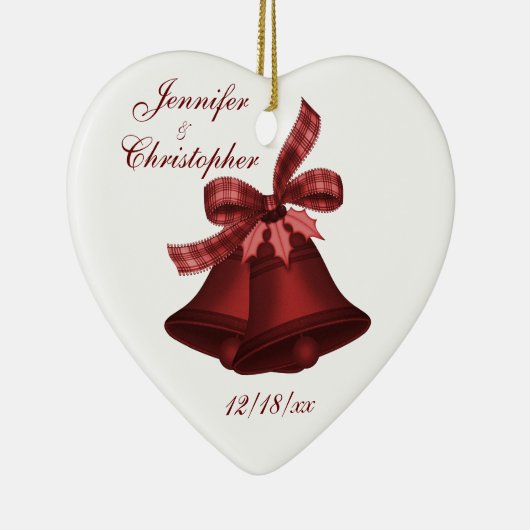 "Weihnachtsbell-" - Schatten der Moosbeere [b] Keramik Ornament (Rechts)