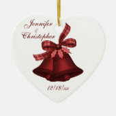 "Weihnachtsbell-" - Schatten der Moosbeere [b] Keramik Ornament (Vorne)
