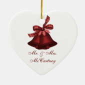 "Weihnachtsbell-" - Schatten der Moosbeere [b] Keramik Ornament (Hinten)