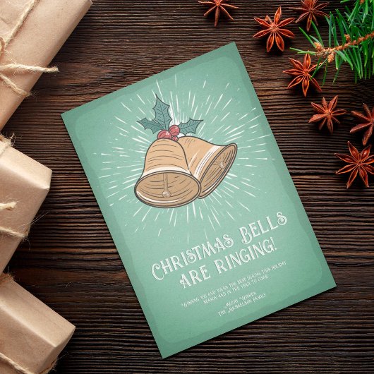Weihnachtsbells Weihnachtskarte Feiertagskarte