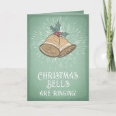 Weihnachtsbells Weihnachtskarte Feiertagskarte (Vorderseite)