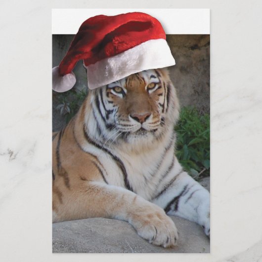 WeihnachtsBengalischer Tiger Briefpapier (Vorderseite)