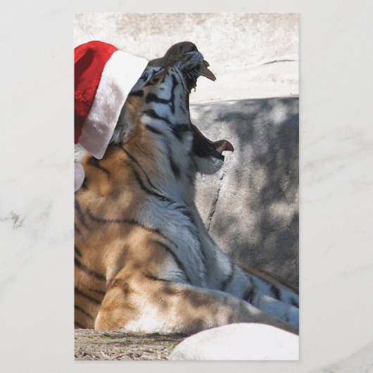 WeihnachtsBengalischer Tiger Briefpapier (Vorderseite)