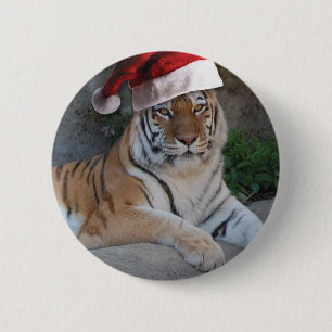 WeihnachtsBengalischer Tiger Button