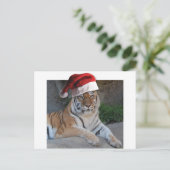 WeihnachtsBengalischer Tiger Feiertagspostkarte (Stehend Vorderseite)