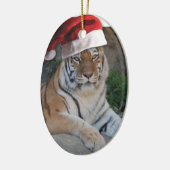 WeihnachtsBengalischer Tiger Keramik Ornament (Links)