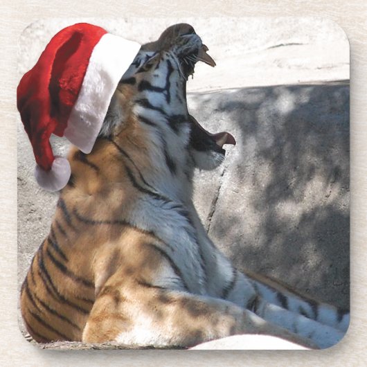 WeihnachtsBengalischer Tiger Untersetzer (Vorderseite)