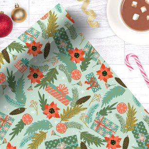 Weihnachtsbepflanzung Weihnachtsstern Minze Botani Geschenkpapier