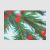 Weihnachtsberge auf grünen Kiefern Seidenpapier (Vorderseite)