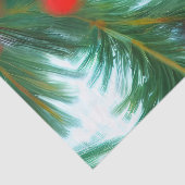 Weihnachtsberge auf grünen Kiefern Seidenpapier (Ausschnitt)