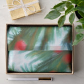 Weihnachtsberge auf grünen Kiefern Seidenpapier (Geschenk)