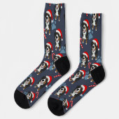 Weihnachtsberge Socken (Linkes Detail)