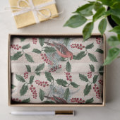 Weihnachtsberge und Vogeldekoupe Seidenpapier (Geschenk)