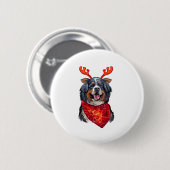 Weihnachtsberger Hund Button (Vorne & Hinten)